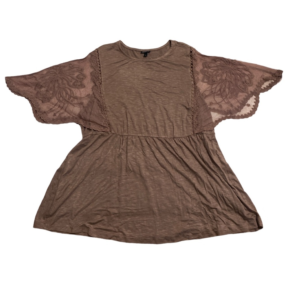 NWT Torrid 3/3x brown peplum tank top